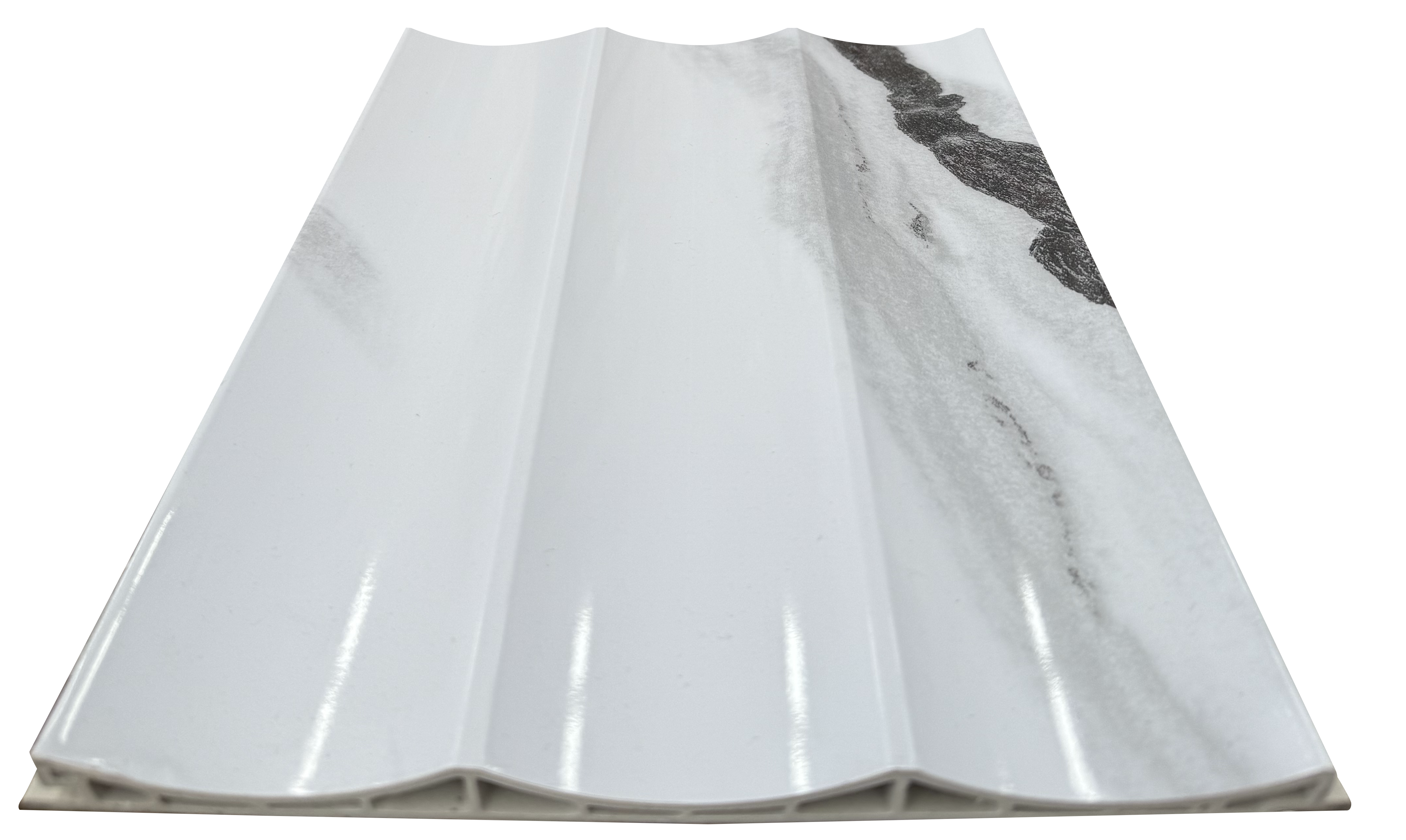 Lambrín Interior Wavy Mármol Calacatta 295 x 22 cm | Caja 14 pzs