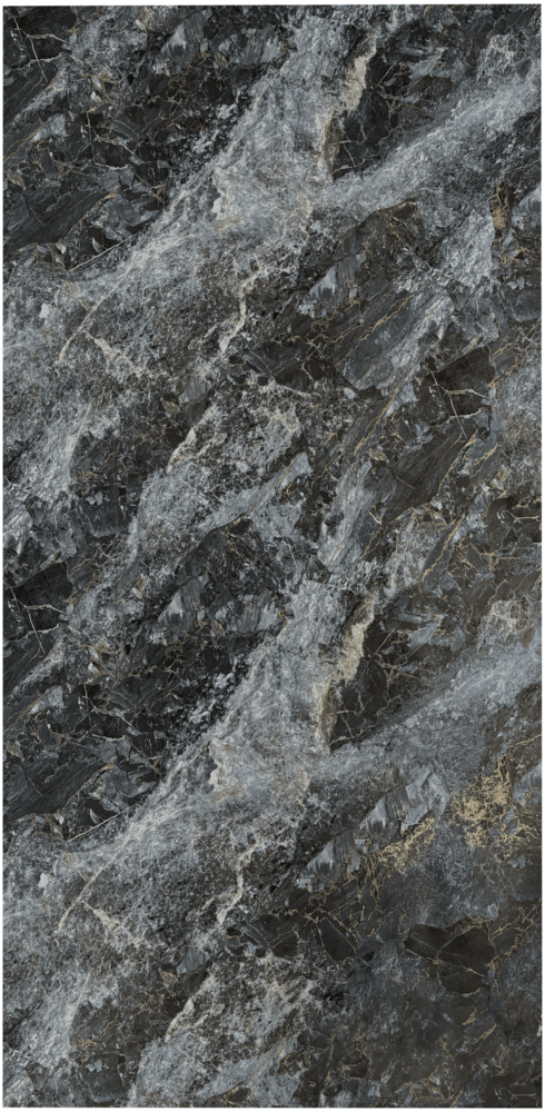 Placa Bamboo Marmol Tyranny Grey Dark - Hoja 1.22 x 2.44