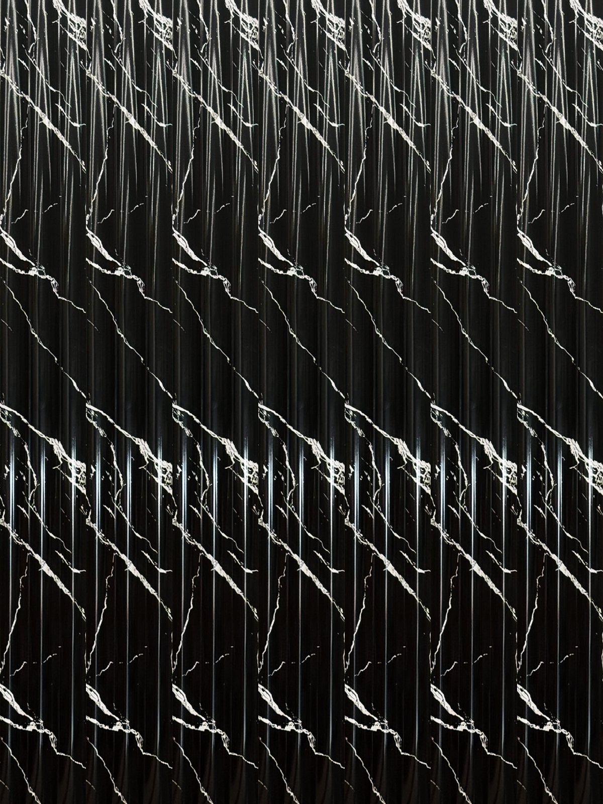 Lambrín Interior Wavy Mármol Negro Marquina 295 x 22 cm | Caja 14 pzs