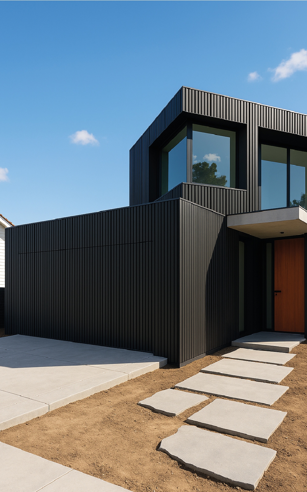 Lambrín Exterior Peralte Bajo Negro 290 cm | Caja 8 pzs