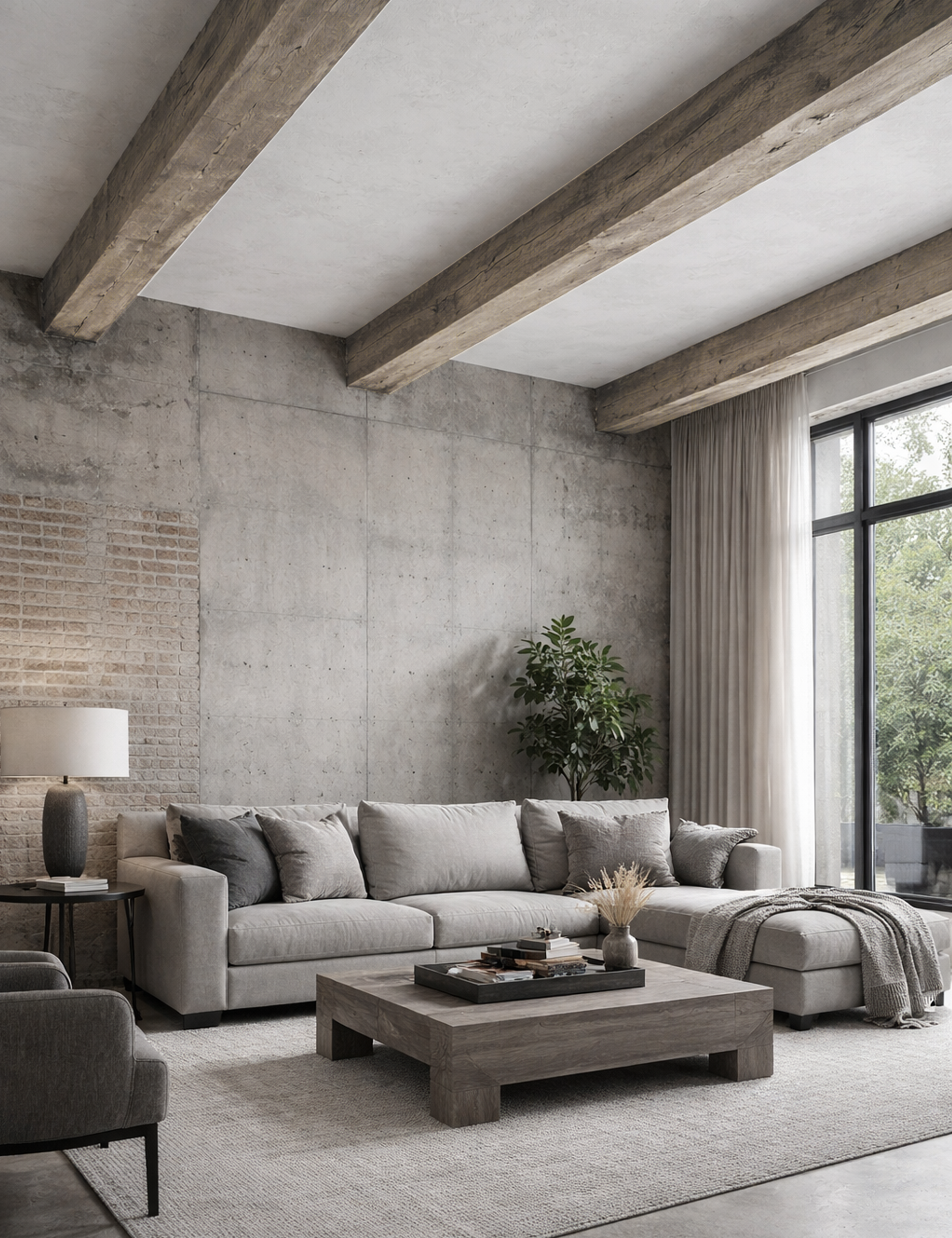 Viga PU Cortex - 1 pieza | Liso Nogal