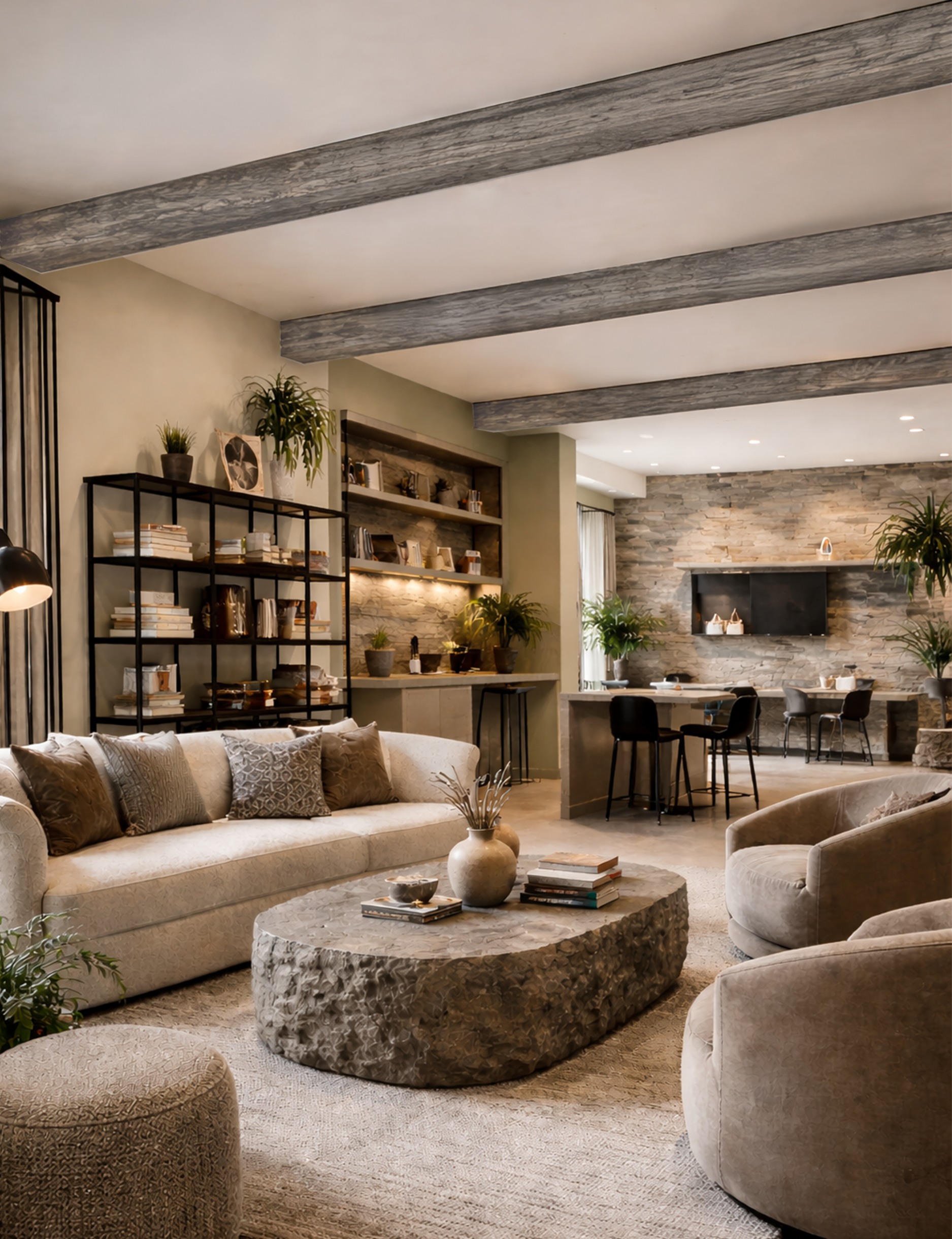 Viga PU Cortex - 1 pieza | Rustic Nogal