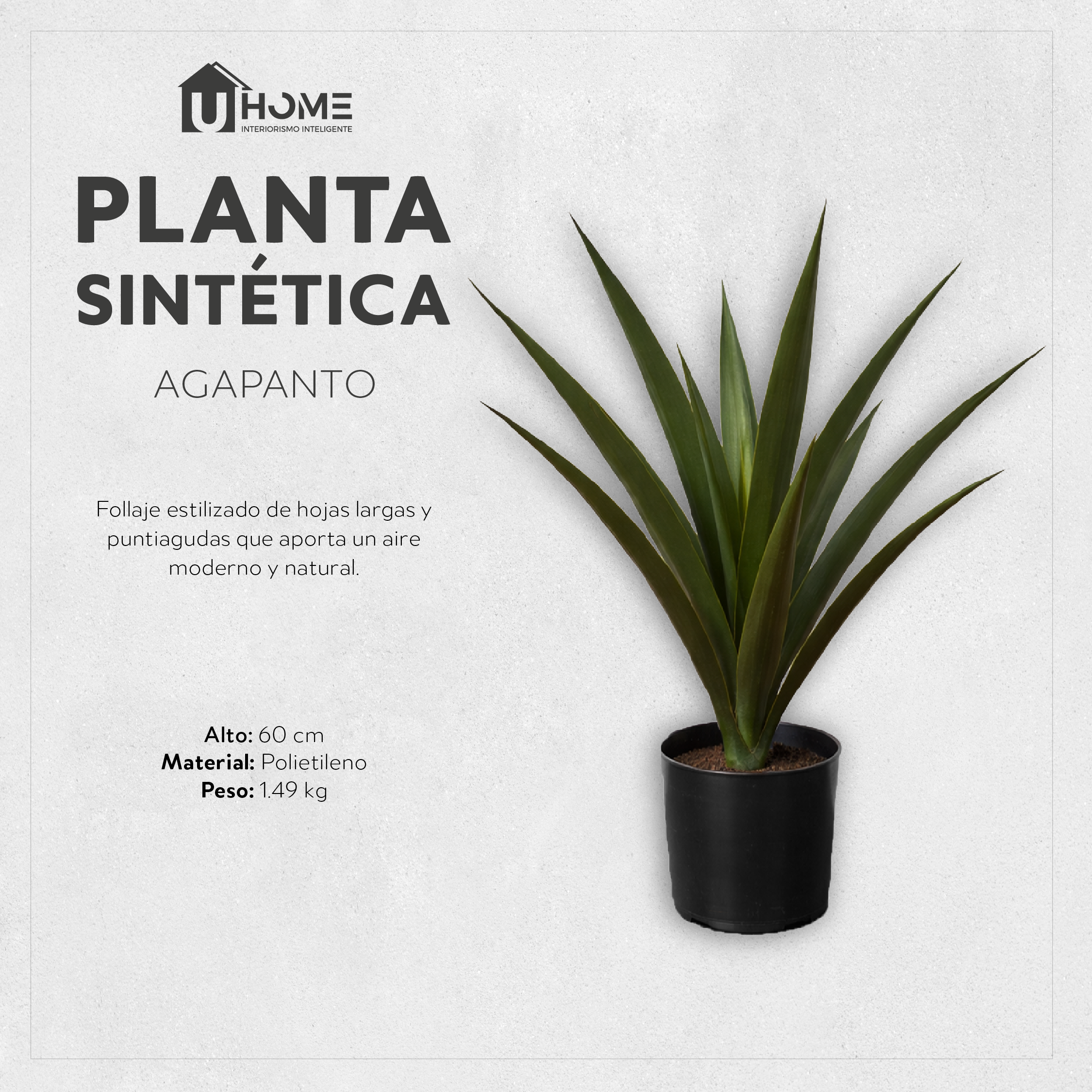 Planta Sintética Agapanto 60 cm