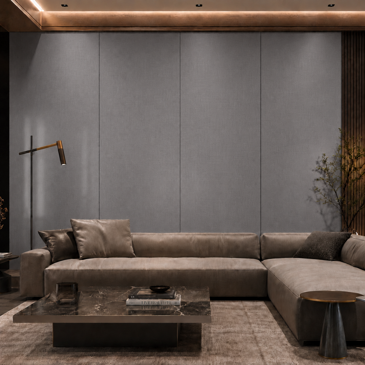 Placa Bamboo Grey wallpaper - Hoja 1.22 x 2.44