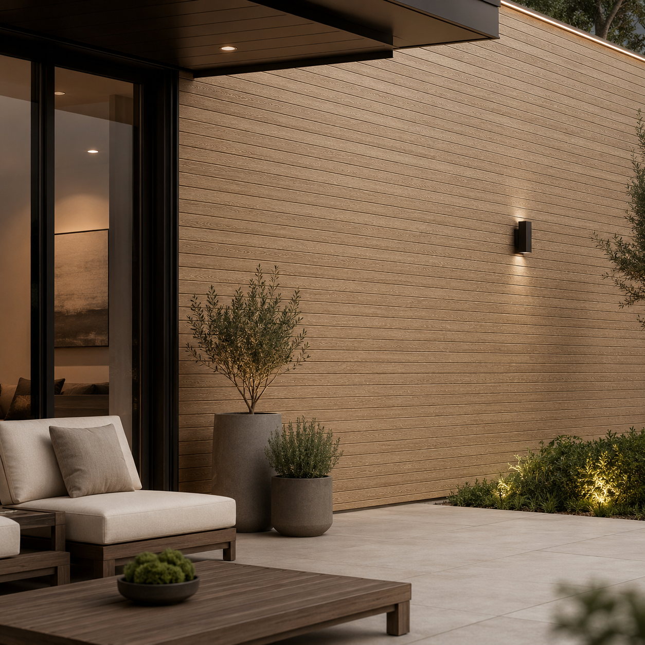 Muro Plafón Deck WPC Teca | Caja 5 Pzas