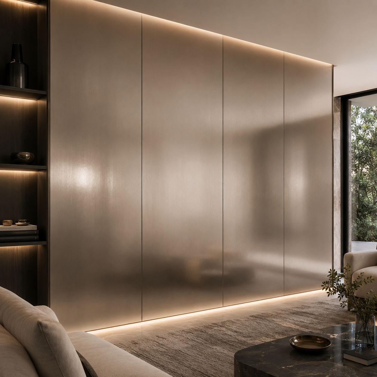Placa Bamboo Dark Brown Steel - Hoja 1.22 x 2.44
