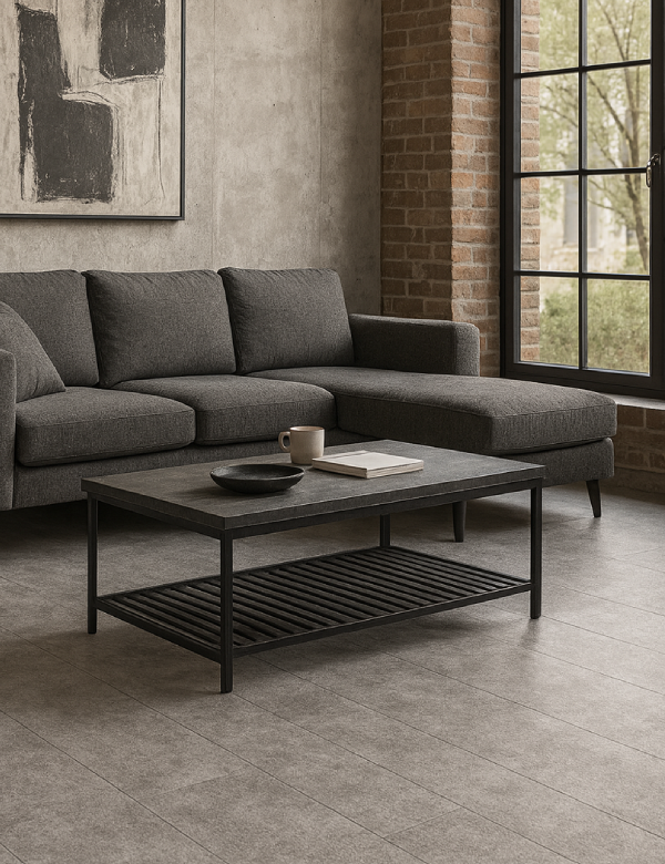 Piso SPC Concrete Grey IXPE - Caja 10 pzs