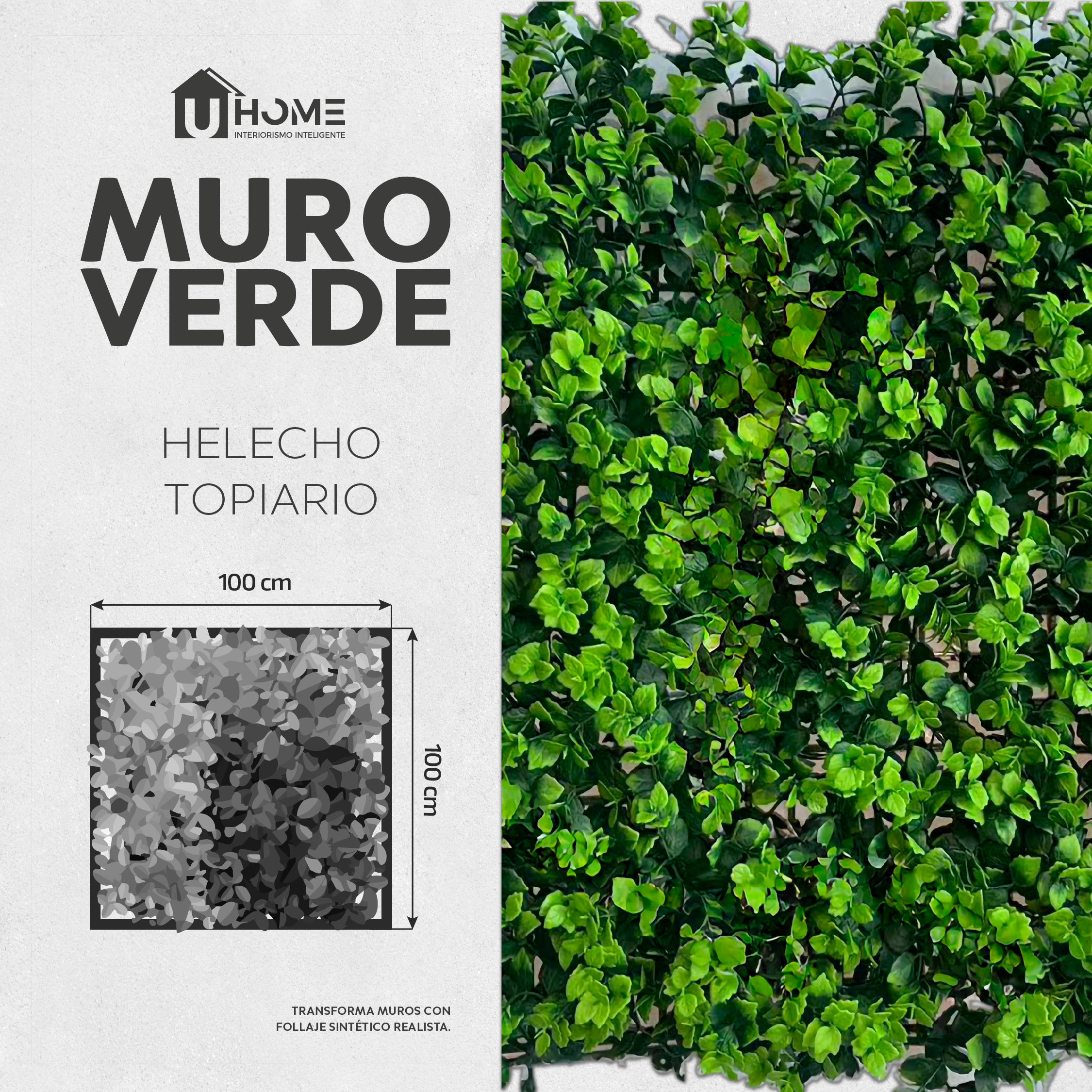 Muro Verde Helecho Topiario Grande