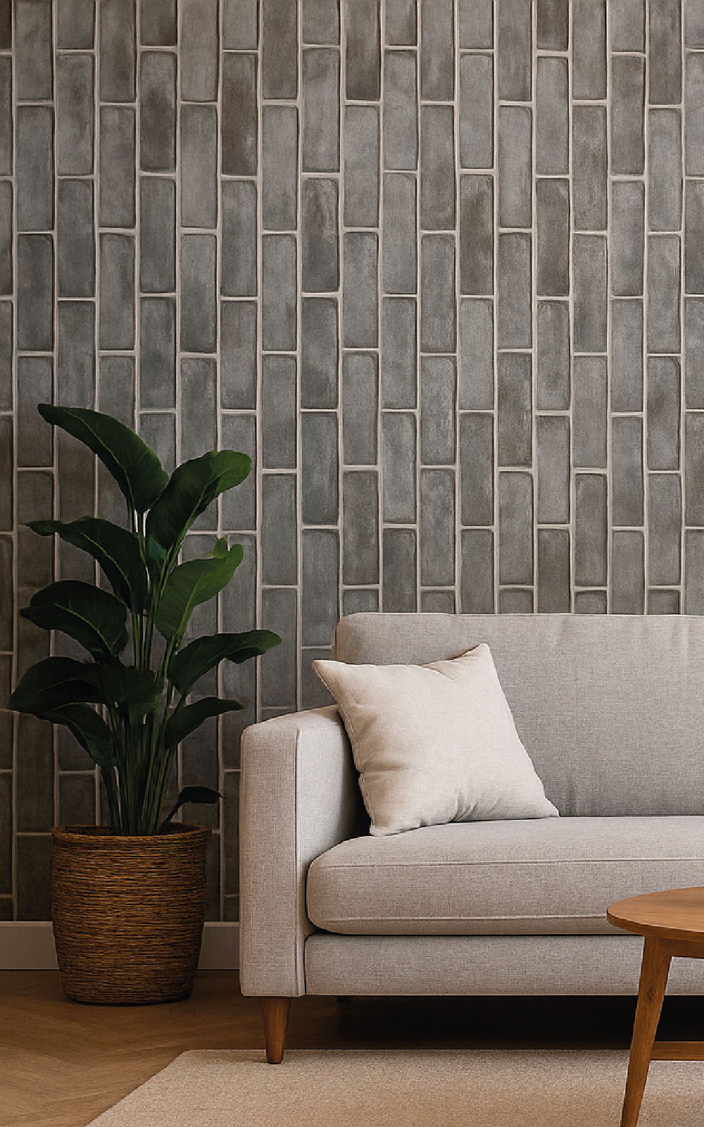 Placa decorativa Ladrillo Gris - Hoja 1.22 x 2.44