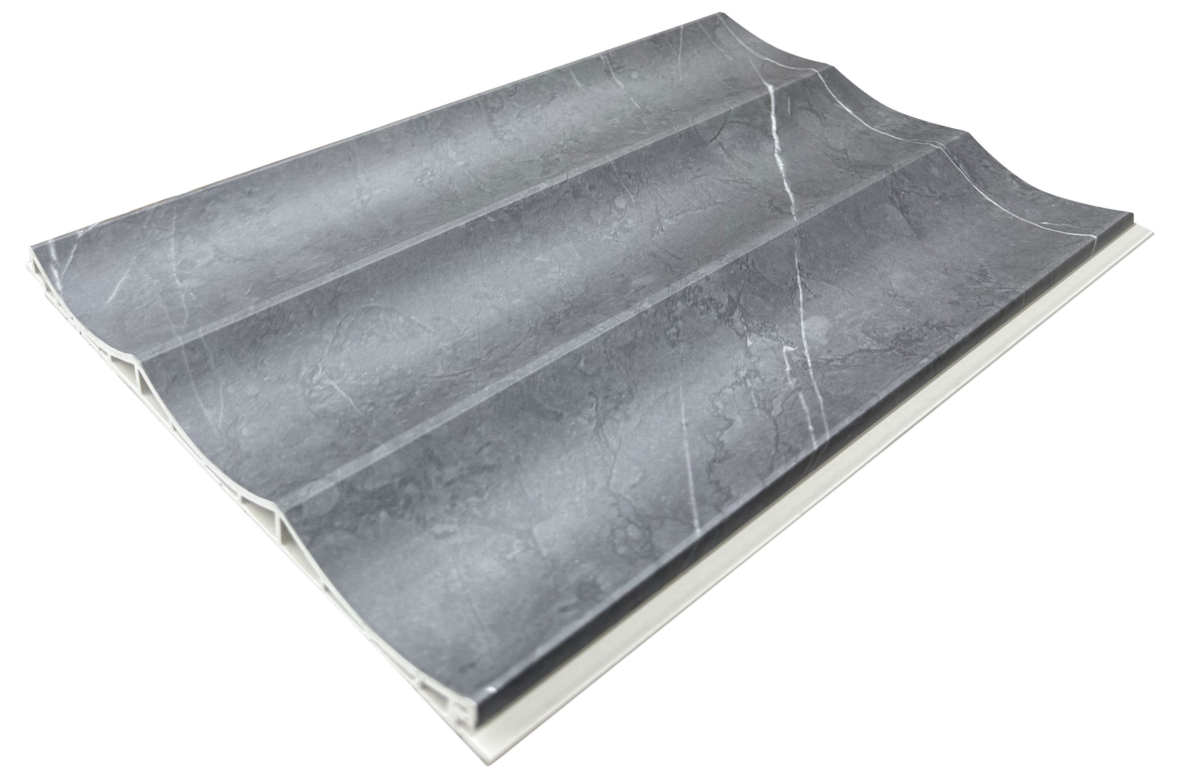 Lambrín Interior Wavy Mármol Gris 295 x 22 cm | Caja 14 pzs