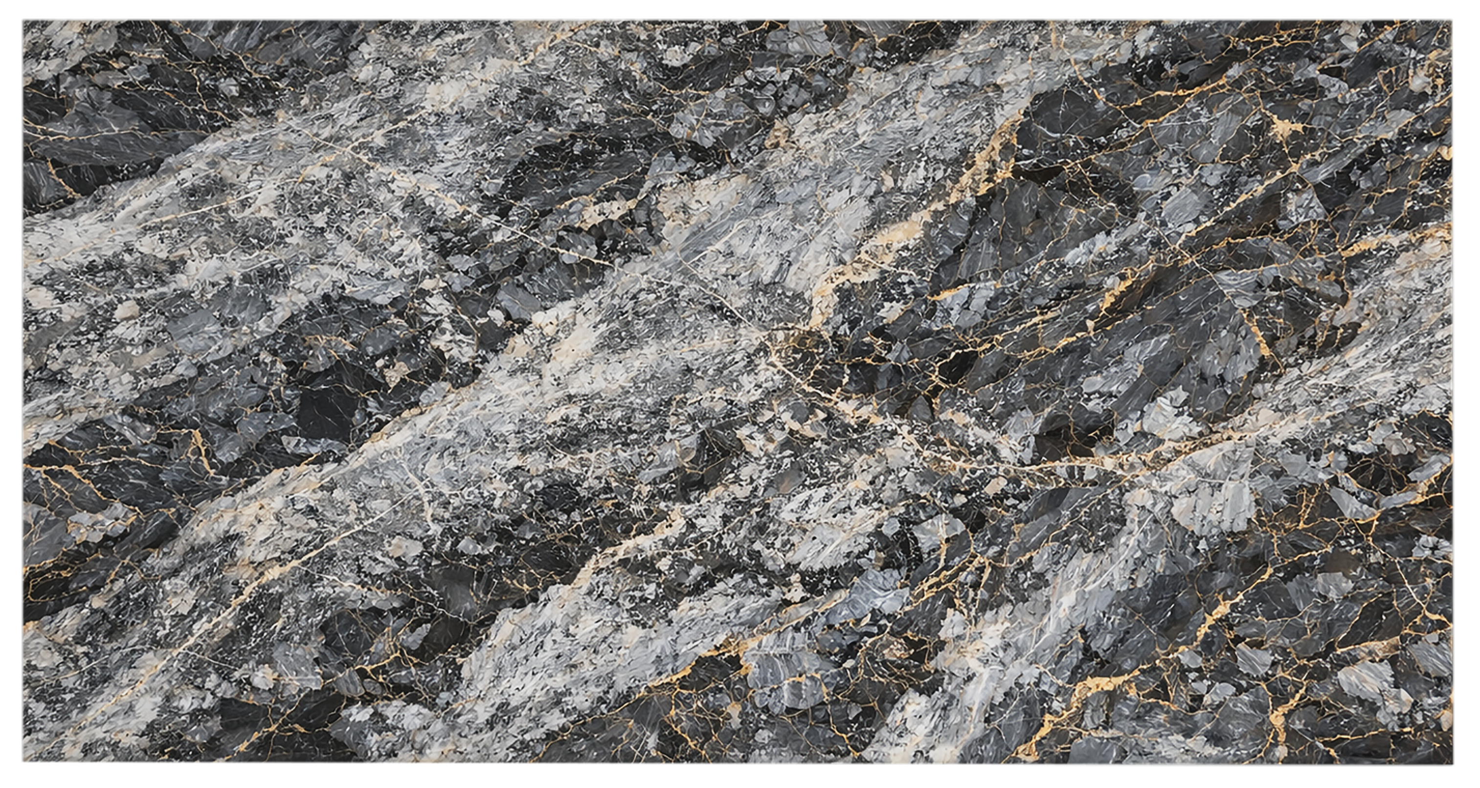 Placa Bamboo Marmol Tyranny Grey Dark - Hoja 1.22 x 2.44