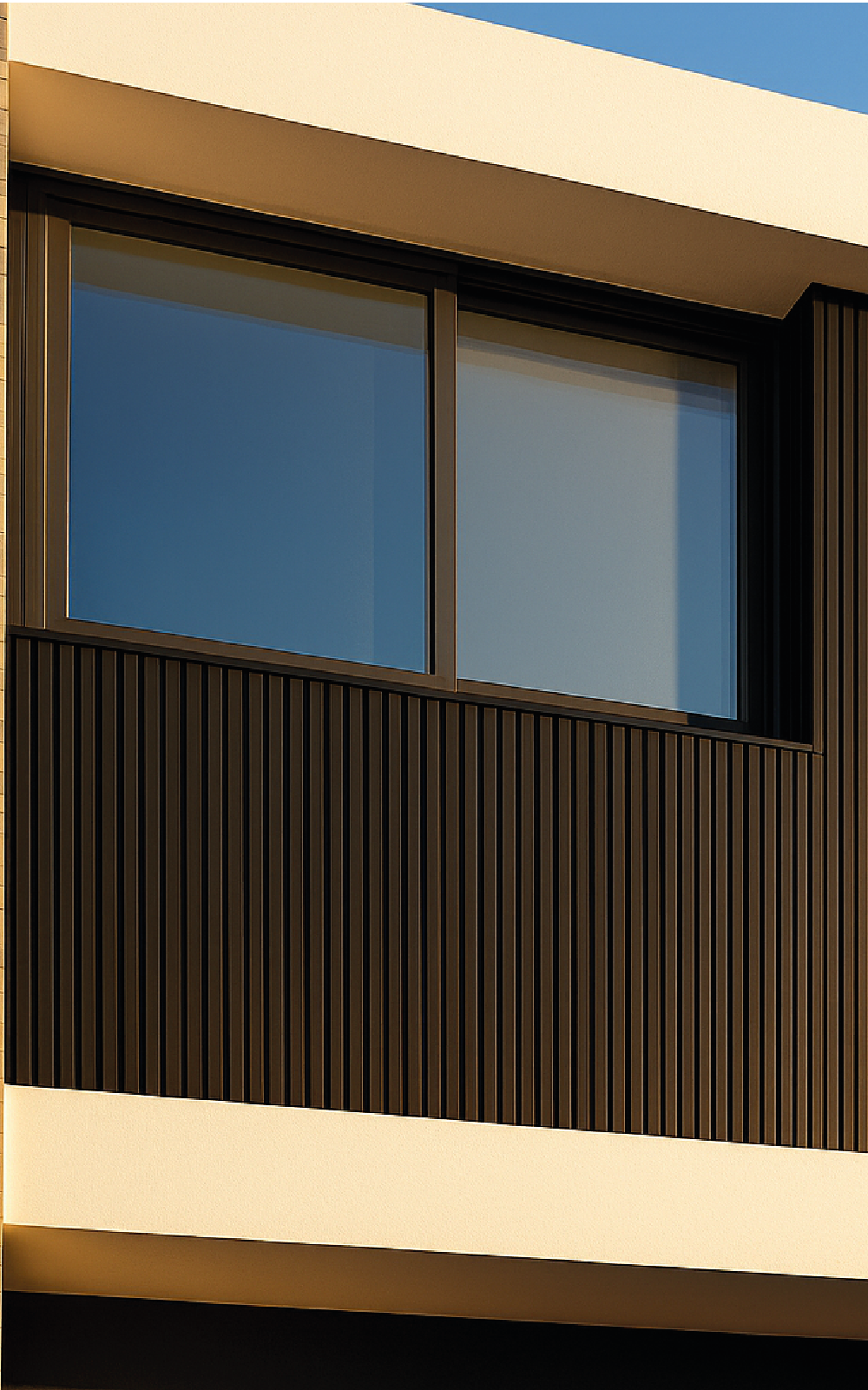 Lambrin Exterior Peralte Alto Negro 290 cm