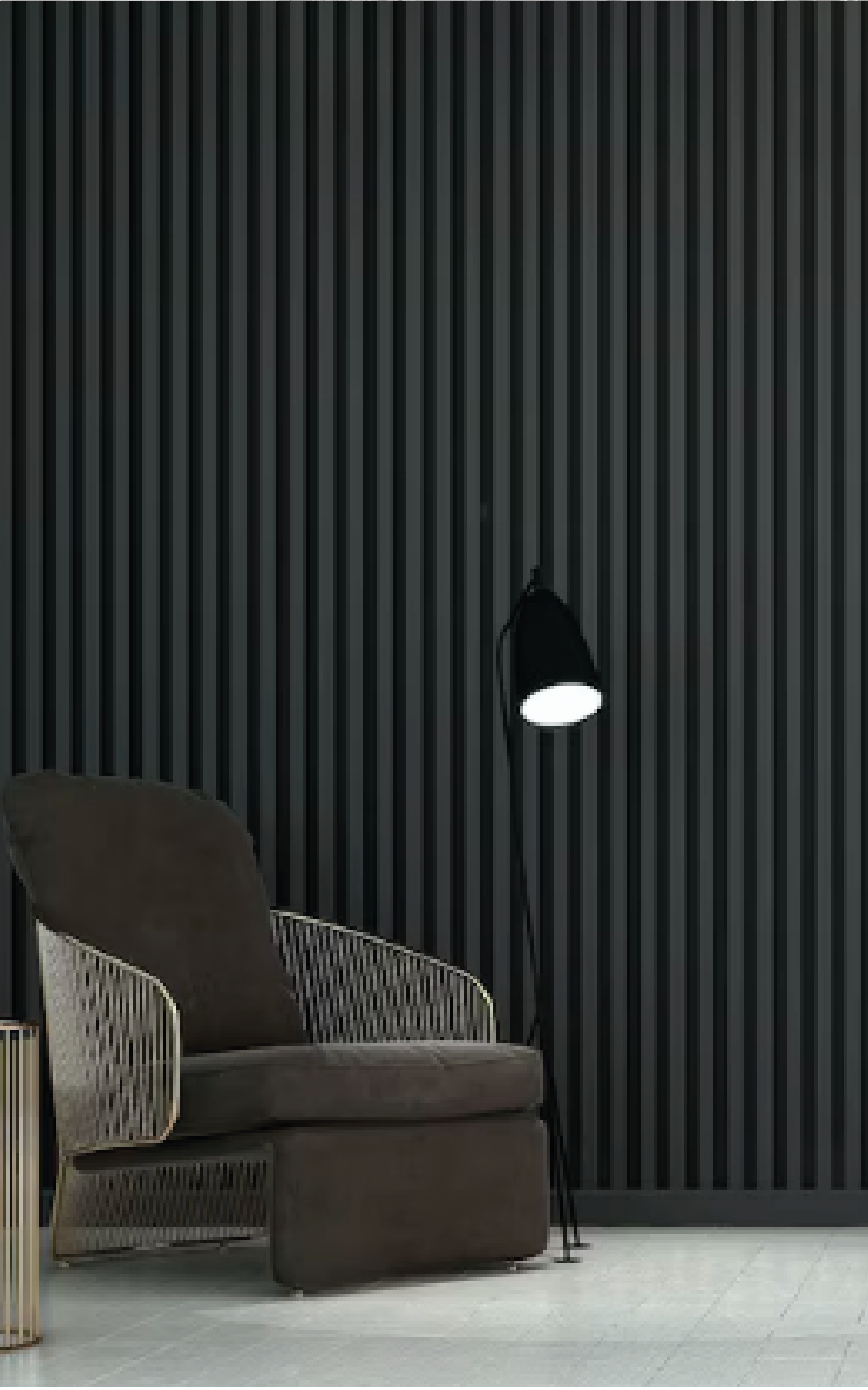 Lambrín Interior Negro Liso 290 cm