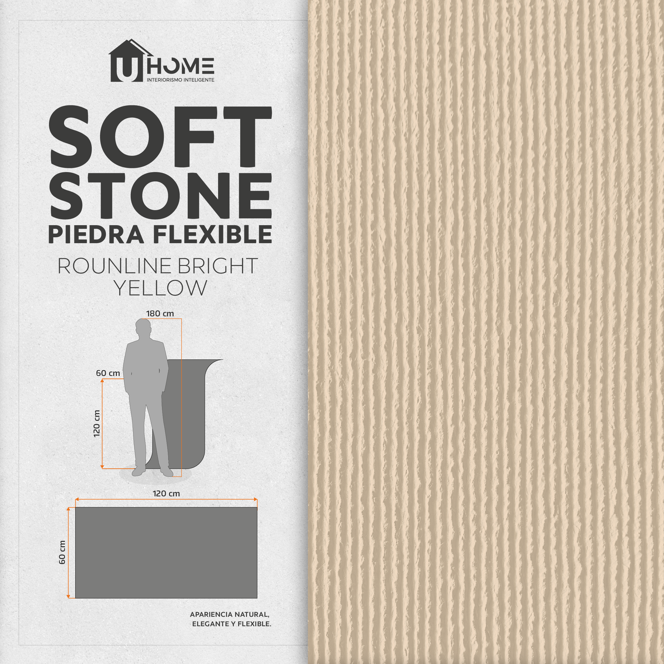 Piedra Flexible Roundline Bright Yellow | Pack 4