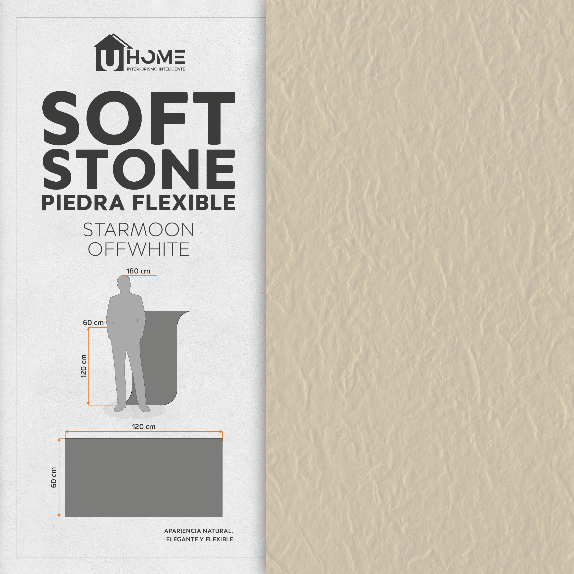 Piedra Flexible Starmoon Off White | Pack 4