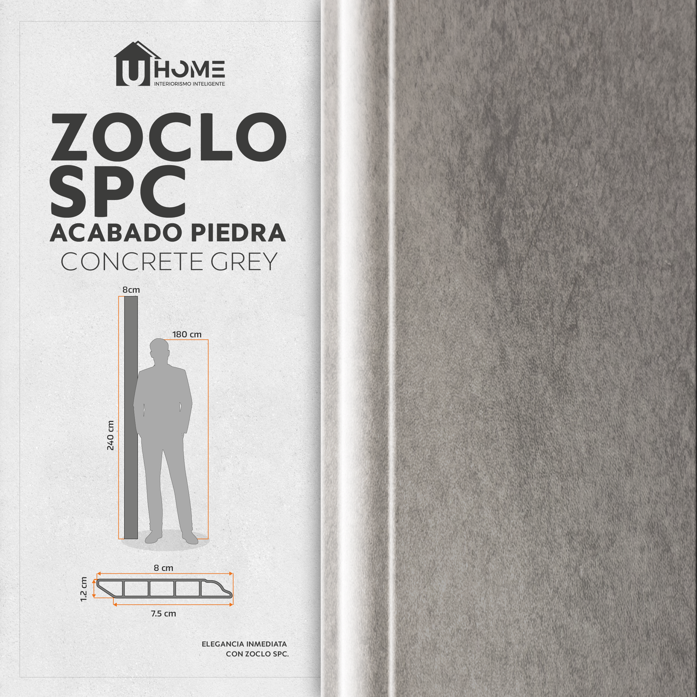 Zoclo SPC | Concrete Grey