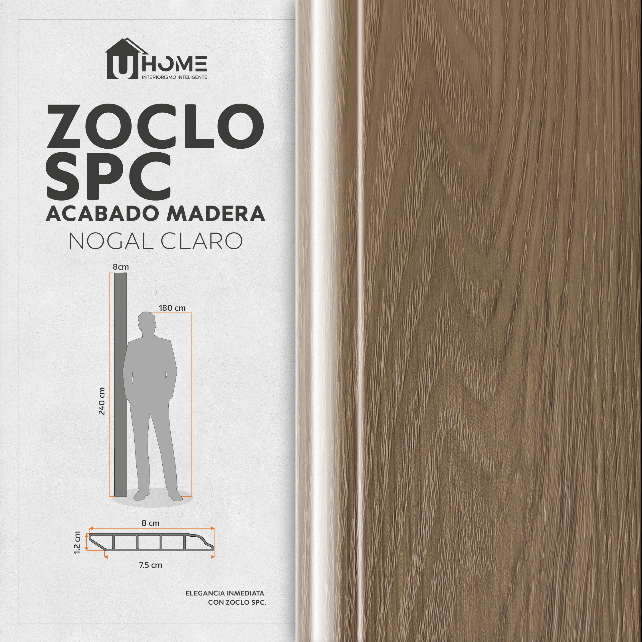 Zoclo SPC | Nogal Claro