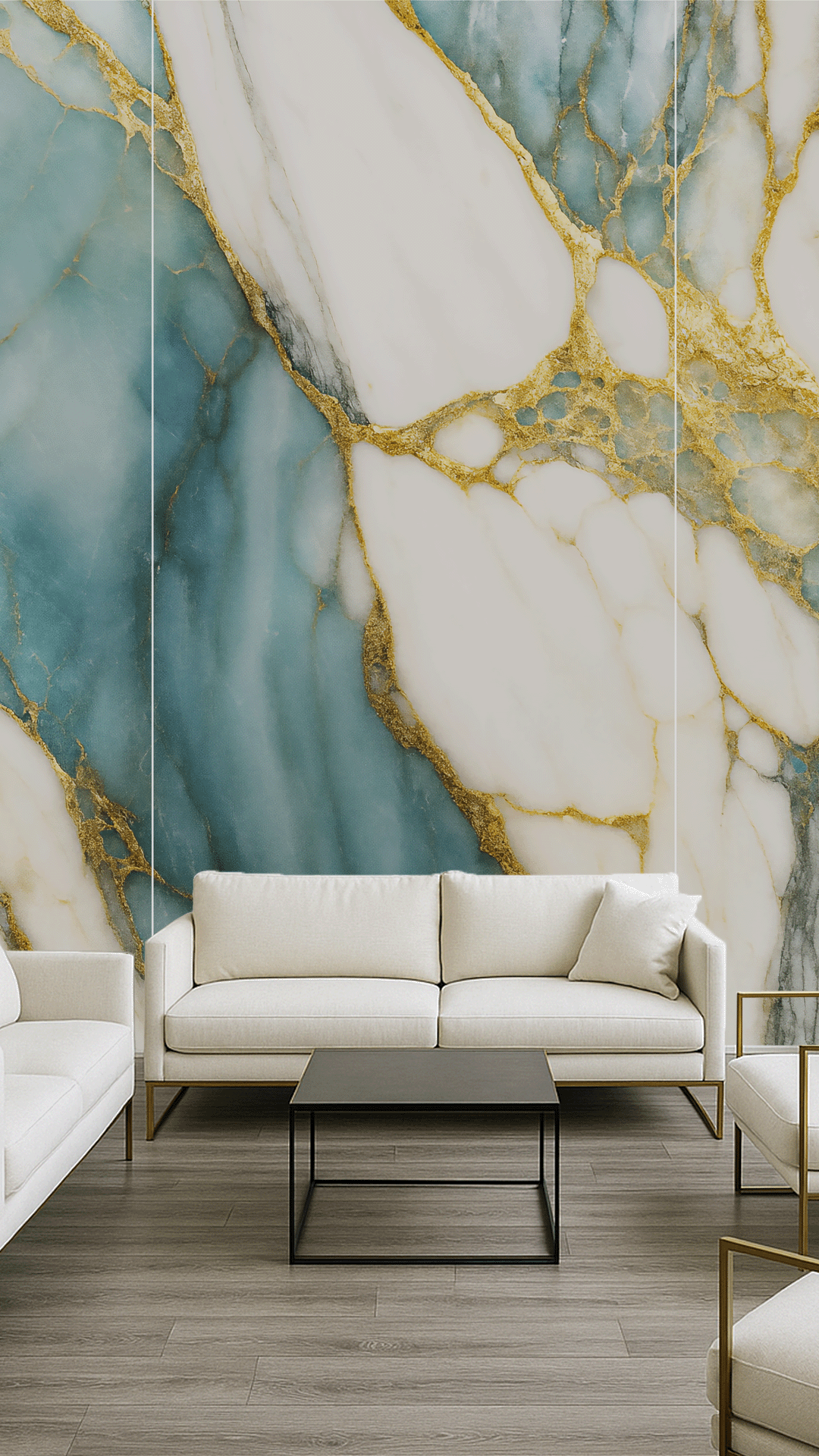 Placa decorativa continua Aqua Gold | 3.66 x 2.44 mts