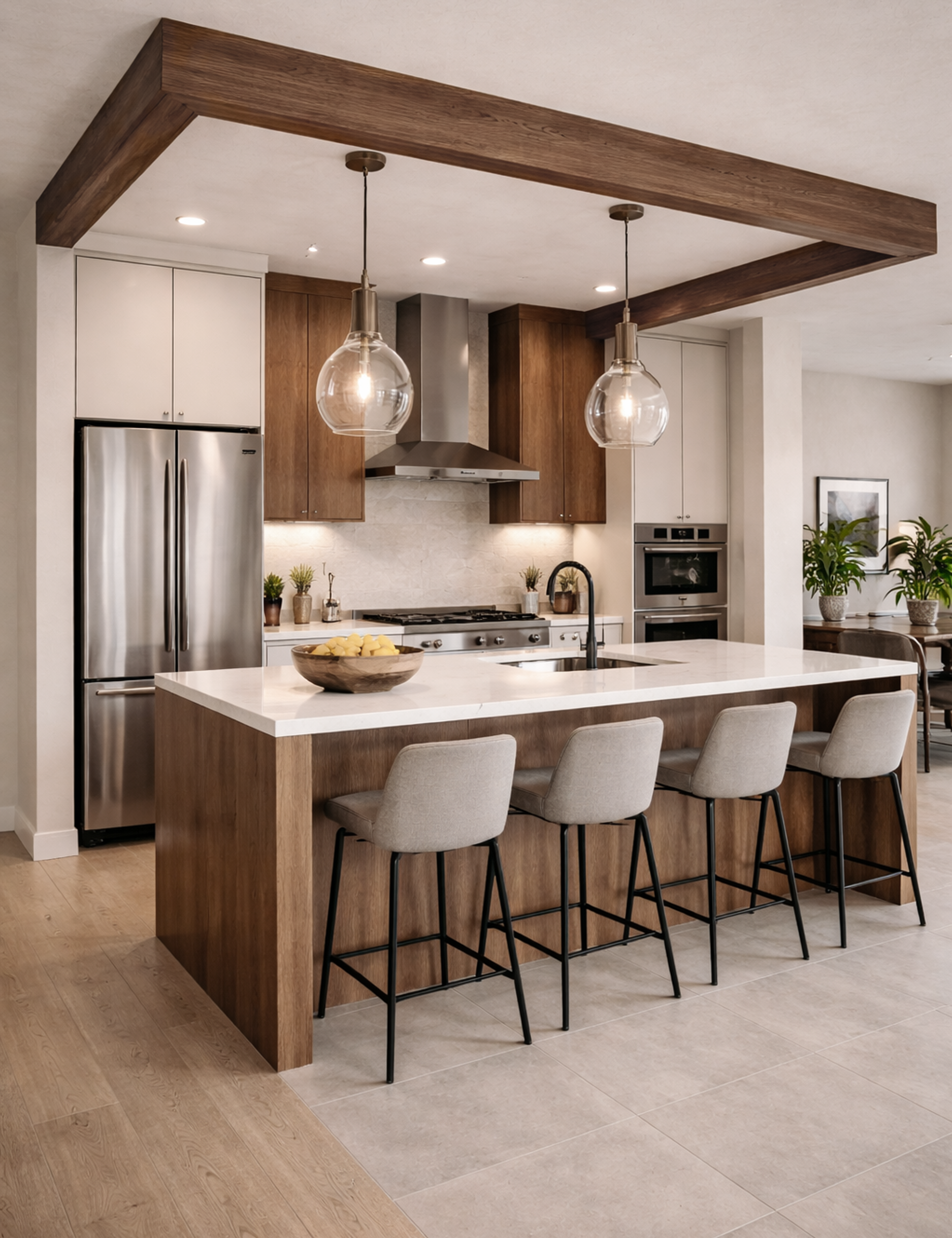 Viga PU Cortex - 1 pieza | Liso Roble